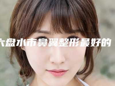 六盘水市鼻翼整形最好的医院是哪家(六盘水市人民医院整形外科带来不一样的选择和体验)