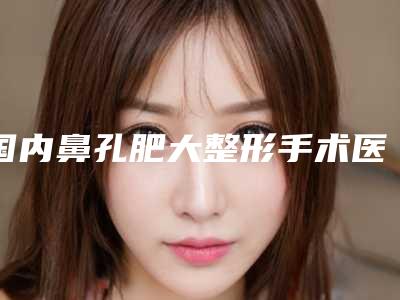 国内鼻孔肥大整形手术医院推荐:鼻孔肥大整形手术医院50强2025新榜单公布